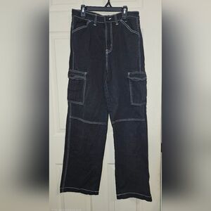 Stylish Women's Black Cargo Trousers